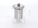 Glass and Stainless Steel Tea Pot